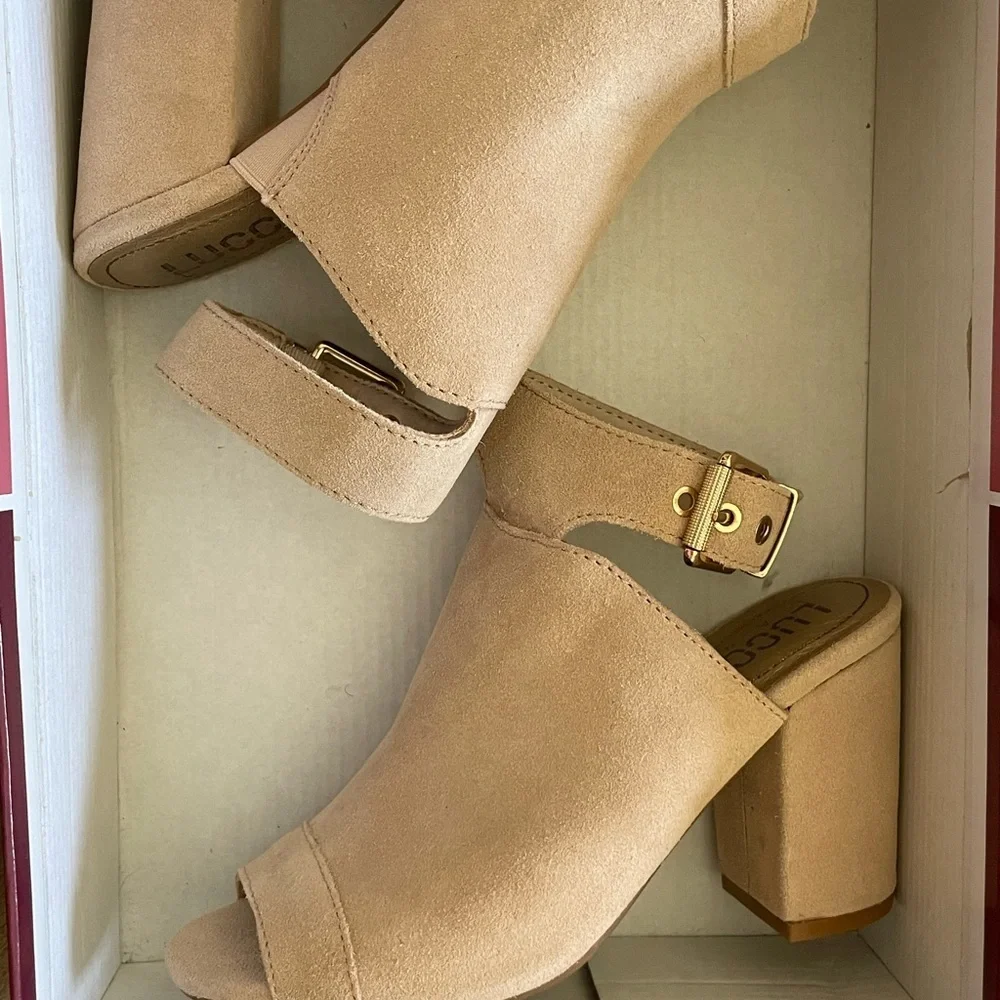 LUCCA LANE Women's Natural Seleste Open Toe Ankle Strap Heel Sandals BRAND NEW - Picture 4 of 8